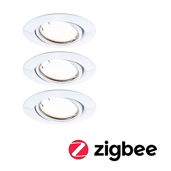 Paulmann "LED Einbauleuchte Smart Home Zigbee 3.0 Base Coin Basisset schwen günstig online kaufen