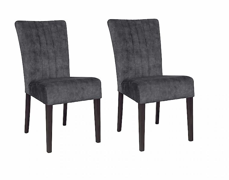 Home affaire 4-Fußstuhl (Set) 2 Stk.vertikale Nähte in der Rückenlehne günstig online kaufen