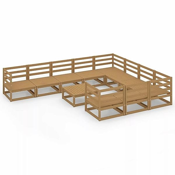 vidaXL 11-tlg Garten-Lounge-Set Massivholz Kiefer Modell 37 günstig online kaufen