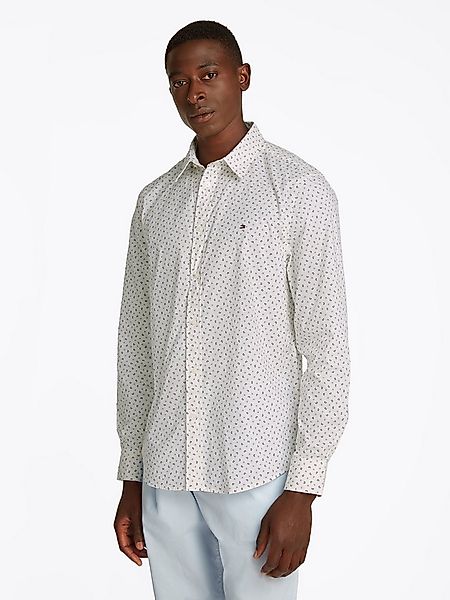 Tommy Hilfiger Langarmhemd FLEX POPLIN AOP SF SHIRT mit Alloverprint günstig online kaufen