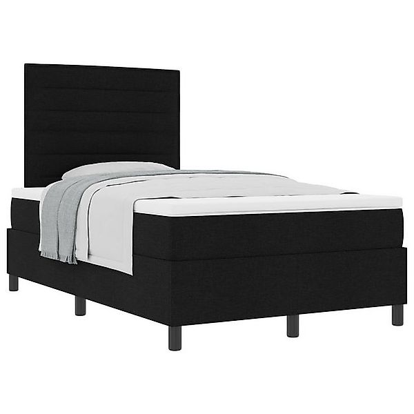 vidaXL Bett Boxspringbett mit Matratze Schwarzes Kleines Doppelstoff (1-tlg günstig online kaufen