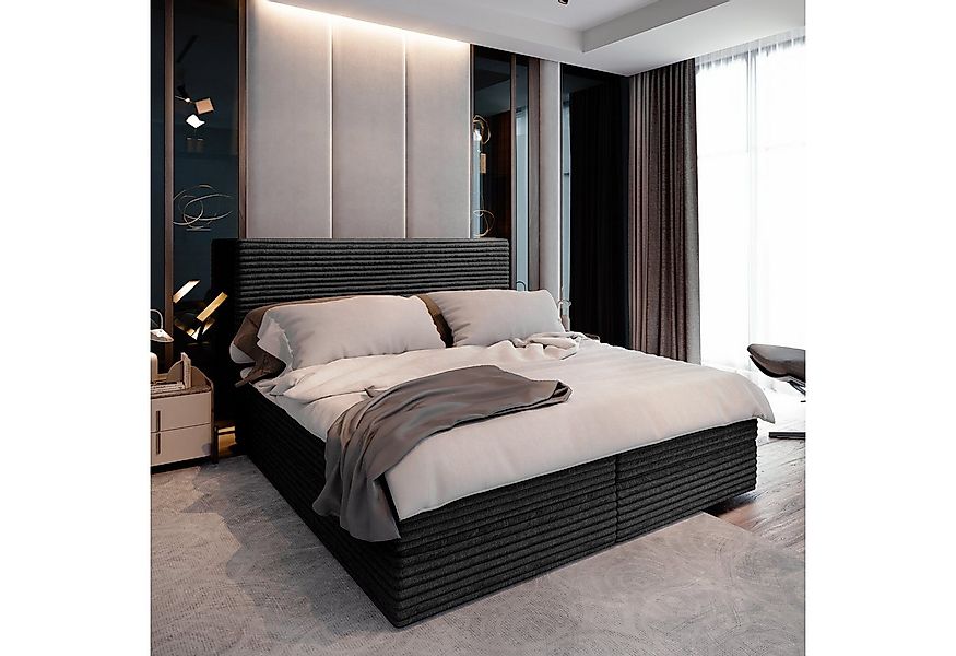 Masseno Boxbett PISA 160x200 cm mit Bonell Matratze und Topper günstig online kaufen