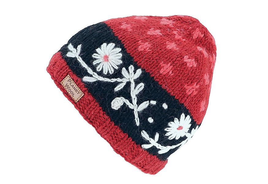 Guru-Shop Strickmütze Kurze Beanie Mütze, bestickte Strickmütze,.. günstig online kaufen