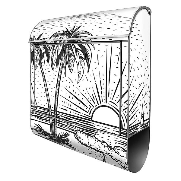 Banjado Design Briefkasten Silber Pulverbeschichtet 39x47x14cm 2 Schlüssel günstig online kaufen