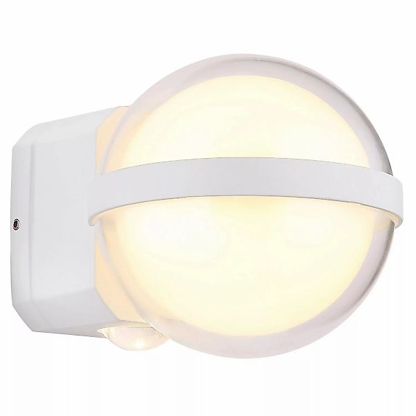 Globo Außenleuchte Illi Aluminium Ø 11 cm Weiß Matt günstig online kaufen