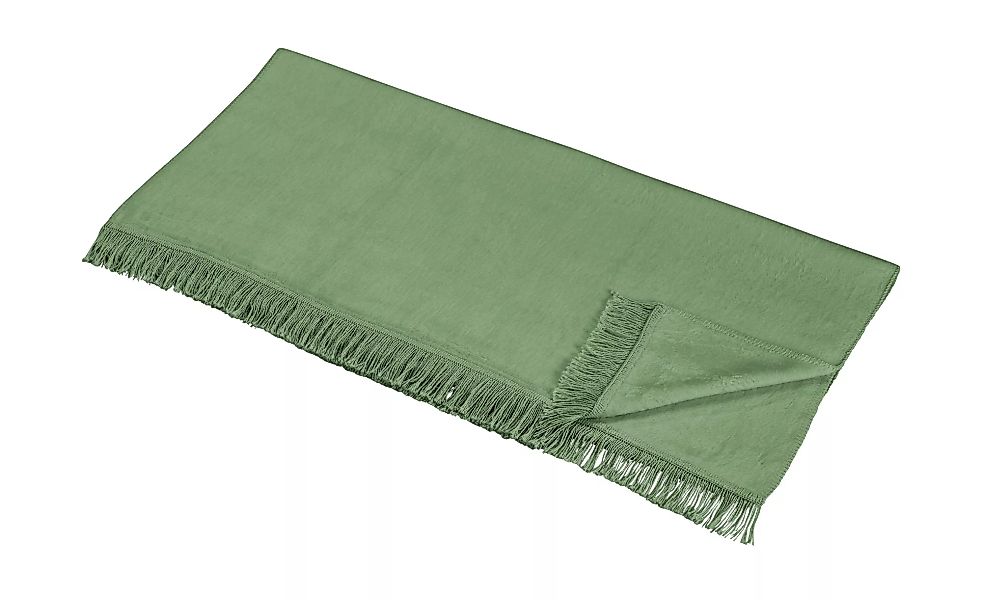 LAVIDA Sofaläufer  Uni - grün - 60% Baumwolle, 40% Polyacryl - 100 cm - Sco günstig online kaufen