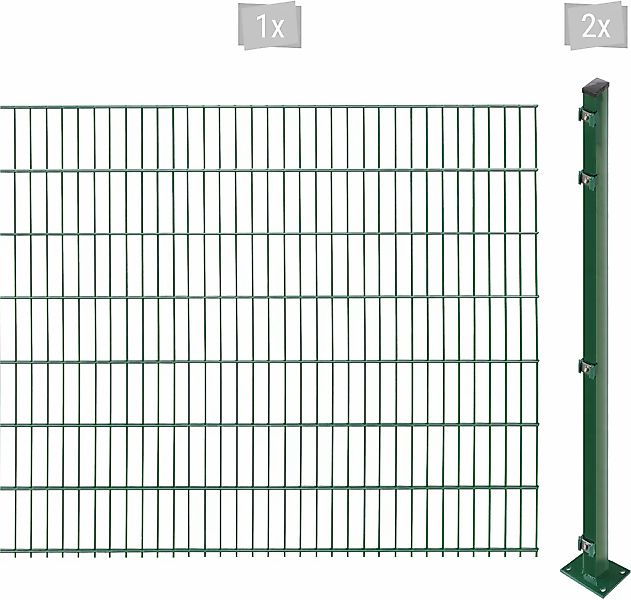 Arvotec Doppelstabmattenzaun "EASY 143 zum Aufschrauben", Zaunhöhe 143 cm, günstig online kaufen