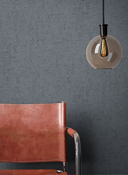 Newroom Vliestapete, Schwarz Tapete Uni Beton günstig online kaufen