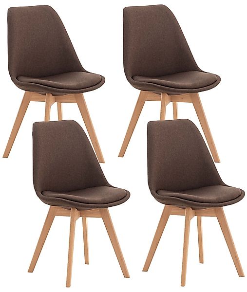 CLP Küchenstuhl Linares (4er Set), Buchenholz-Gestell, günstig online kaufen
