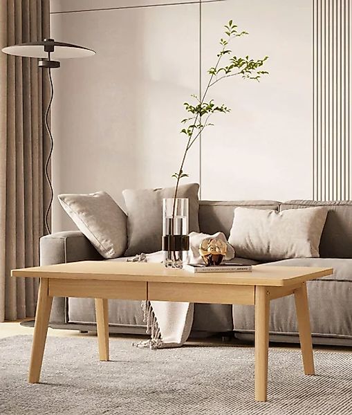 Woodman Couchtisch »Nice« Breite 120 cm, mit 2 Schubladen, Echtholzffurnier günstig online kaufen