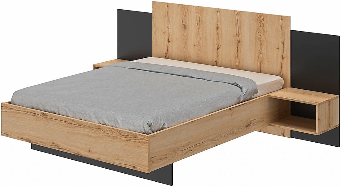 Gami Bett "Mimizan" mit 2 Nachttischen günstig online kaufen