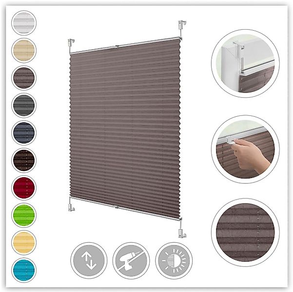 LICHTBLICK ORIGINAL Plissee »Klemmfix« Lichtschutz ohne Bohren verspannt Fa günstig online kaufen