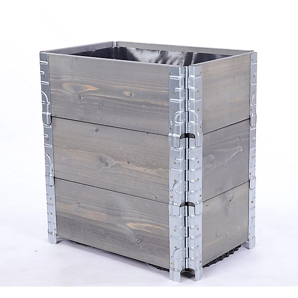 PROREGAL Hochbeetkisten GuardBox 60x60x40cm Inkl. Luftfolie Grau günstig online kaufen