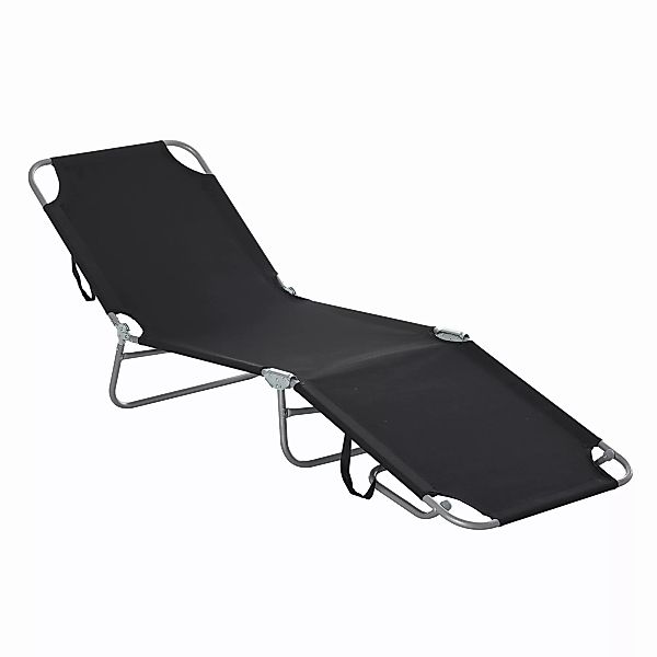 Outsunny Sonnenliege Campingliege klappbarer Liegestuhl mit verstellbarer R günstig online kaufen