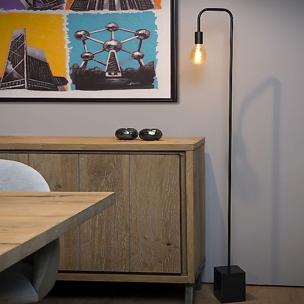 Stehleuchte Lorin in Schwarz E27 günstig online kaufen