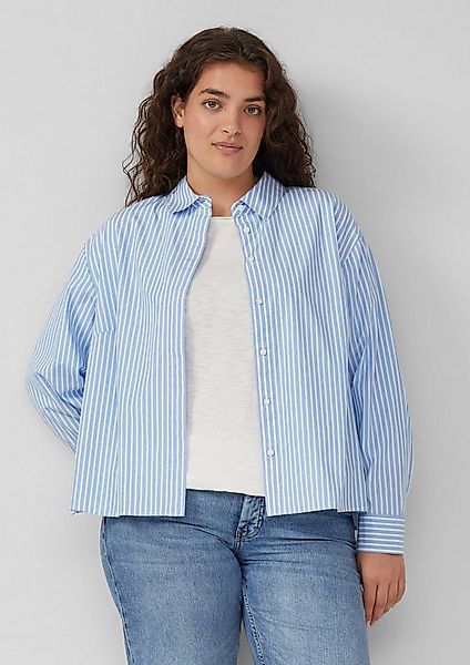 s.Oliver Langarmbluse Bluse Gestreifte Popeline-Bluse im Boxy Fit günstig online kaufen