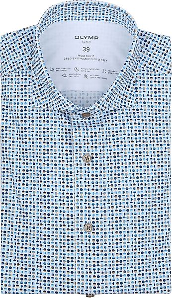 OLYMP Luxor Hemd Kreise Blau - Größe 40 günstig online kaufen