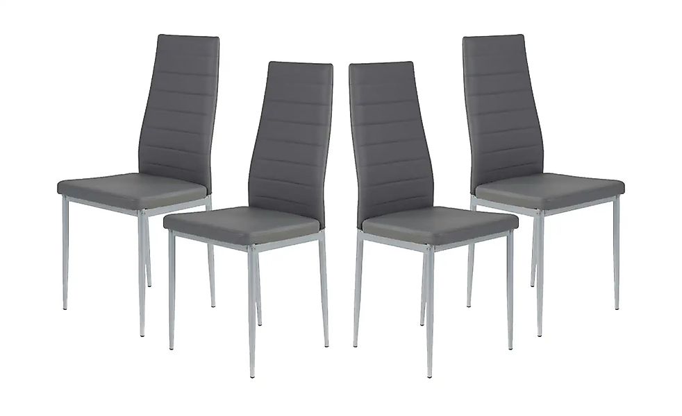 Polsterstuhl 4er-Set  Walton ¦ grau ¦ Maße (cm): B: 44 H: 98 Stühle > Esszi günstig online kaufen