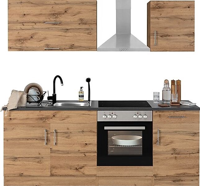 KOCHSTATION Küchenzeile "KS-Colmar", mit E-Geräten, Breite 210 cm günstig online kaufen