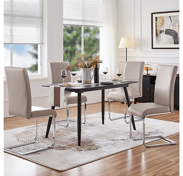 Yaheetech Esszimmerstuhl 2/4/6-er Küchenstuhl (4 St), Schwinger Polsterstuh günstig online kaufen