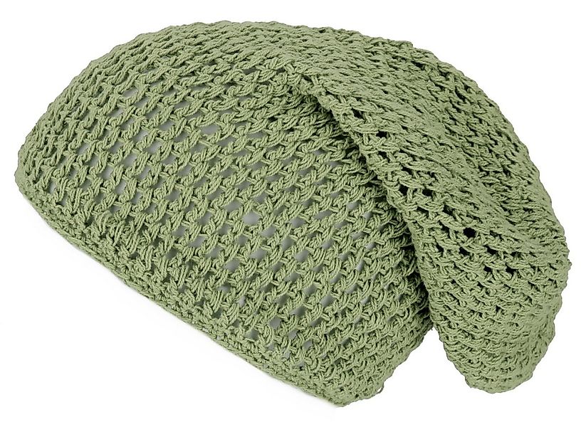 Guru-Shop Strickmütze Beanie, Baumwoll-Häkelmütze - grün günstig online kaufen