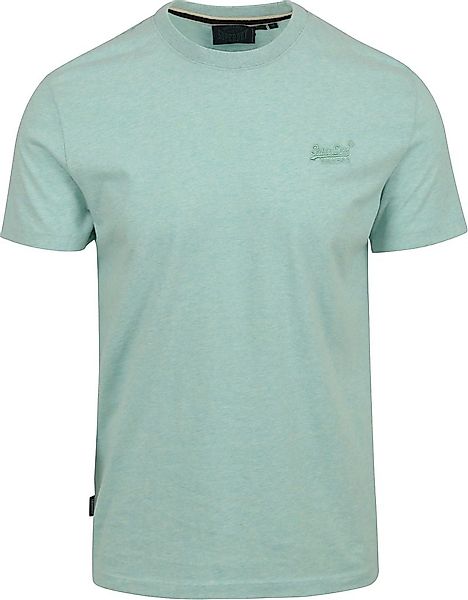 Superdry Classic T Shirt Melange Hellgrün - Größe XL günstig online kaufen