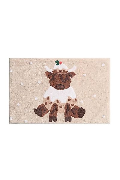 Next Badematte Badematte, Hochlandrind Hamish Weihnachten, Höhe 80 mm, Baum günstig online kaufen