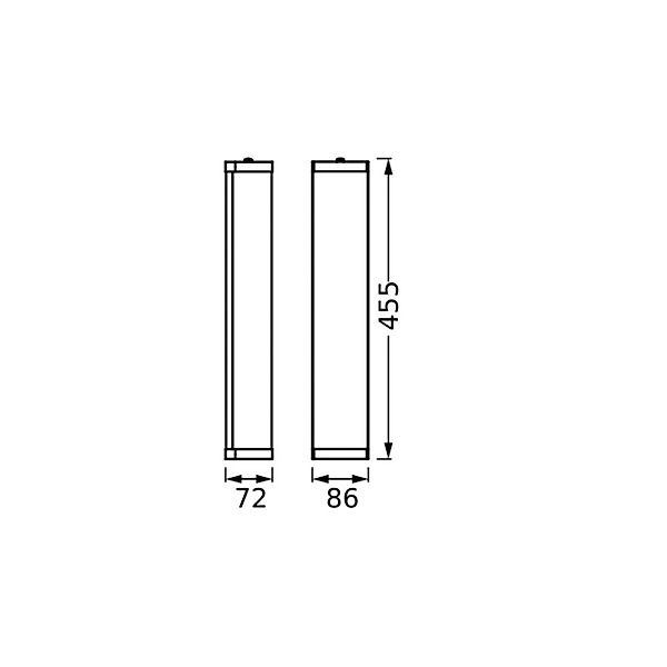 OSRAM Wandlampe BATHROOM schwarz 46 cm lang Metall/Glas IP44 günstig online kaufen