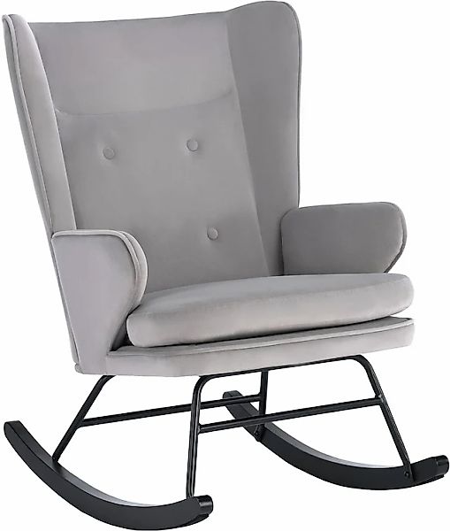 Kayoom Schaukelstuhl »Melorie 125, Metallgestell mit Kufen aus Holz« () 1 S günstig online kaufen