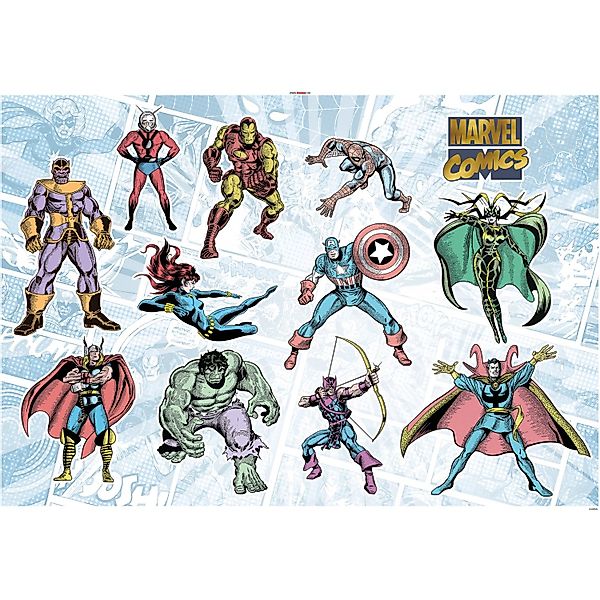 Komar Deko-Sticker Marvel Collection 100 x 70 cm gerollt günstig online kaufen