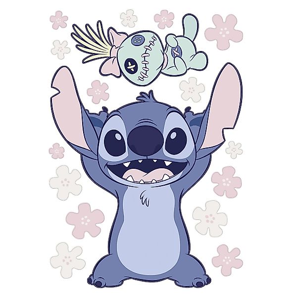 Komar Deko-Sticker Disney Lilo and Stitch Lifesize 50 cm x 70 cm Blau günstig online kaufen