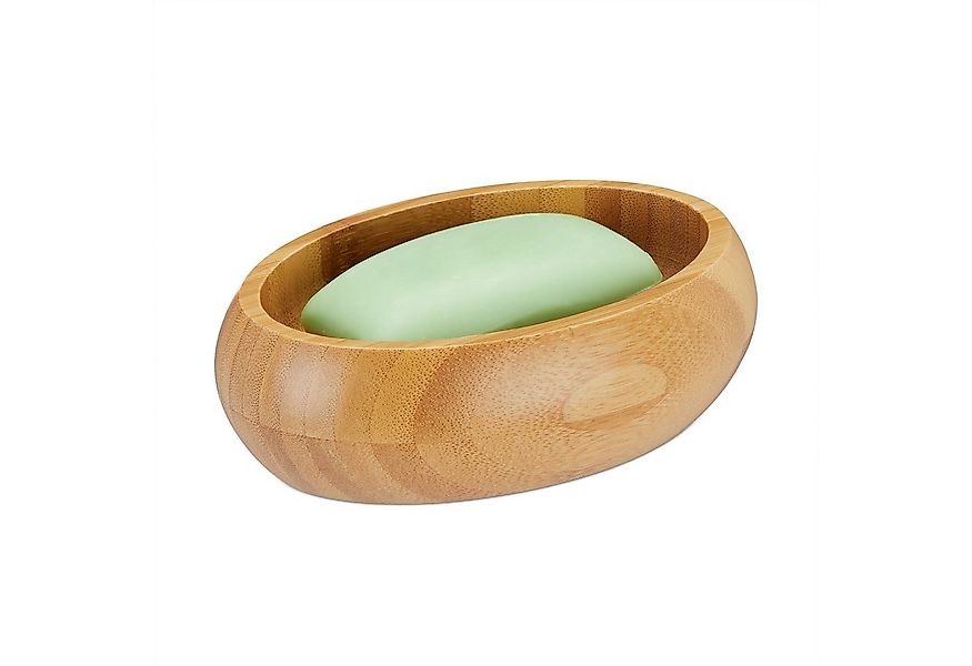 relaxdays Seifenablage Seifenschale Bambus, Breite: 14 cm günstig online kaufen