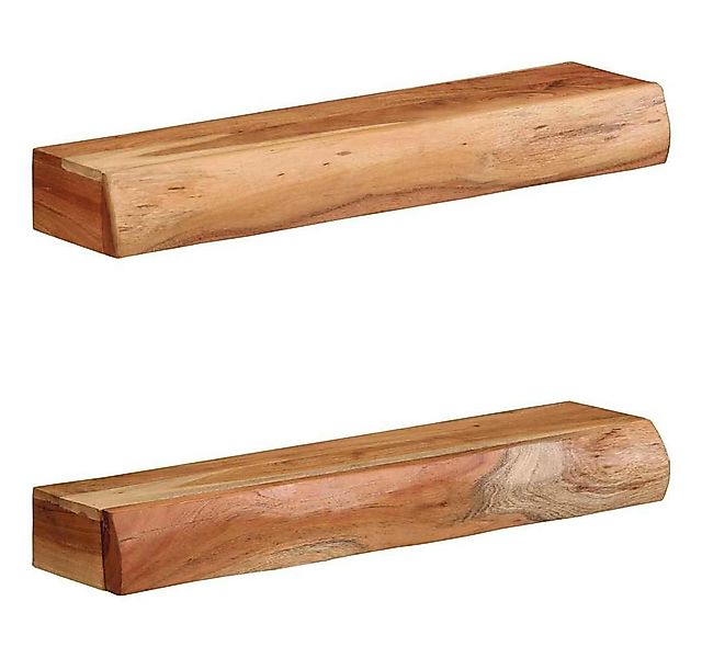 vidaXL Regal Wandregale 2 Stk. 60x17x8 cm Massivholz, 1-tlg. günstig online kaufen
