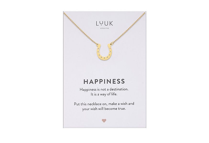 LUUK LIFESTYLE Kette mit Anhänger Hufeisen, Glücksbringer aus Edelstahl günstig online kaufen