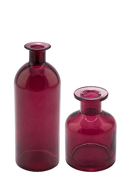 ZauberDeko Tischvase Vase Bordeaux Beere Glas Blumenvase Dekovasen 2 fach s günstig online kaufen