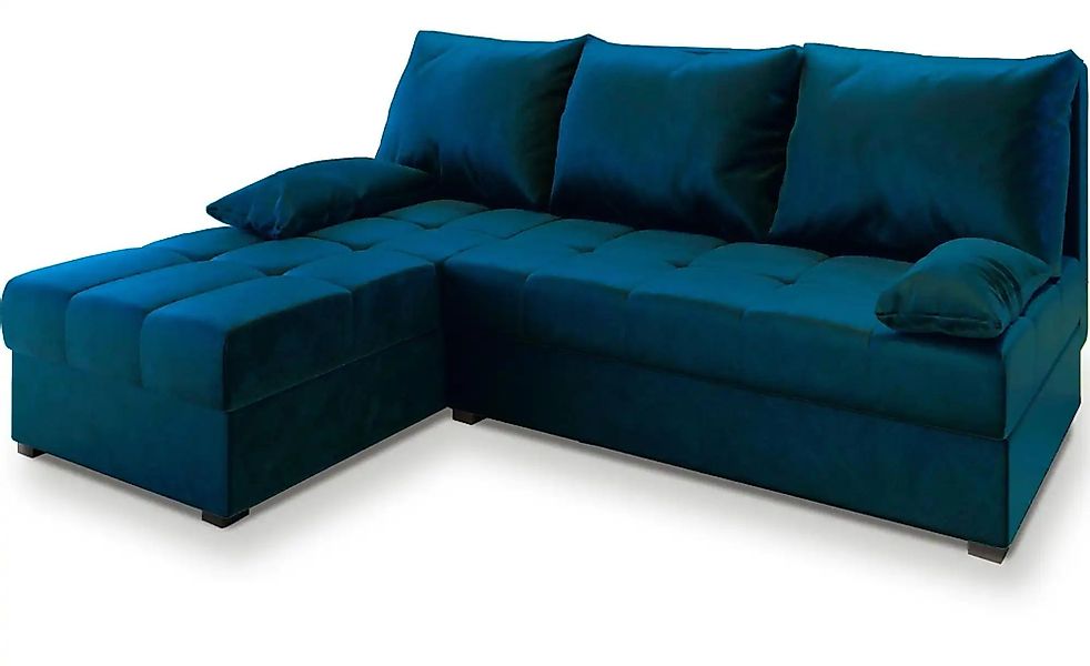 MASSENO Ecksofa mit Schlaffunktion Rita ¦ blau ¦ Maße (cm): B: 200 H: 85 Po günstig online kaufen