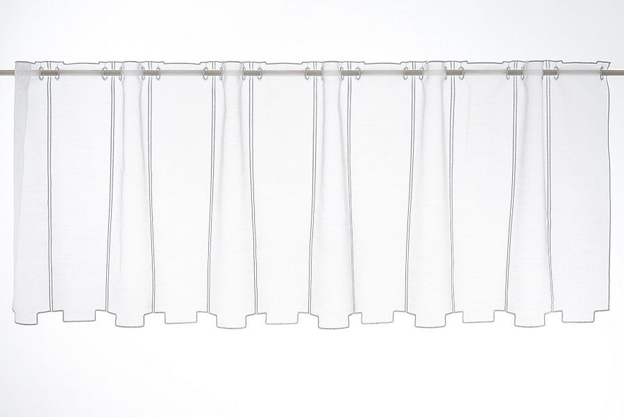 Gardinen Kranzusch Scheibengardine schlichte Stufen, Stangendurchzug, trans günstig online kaufen