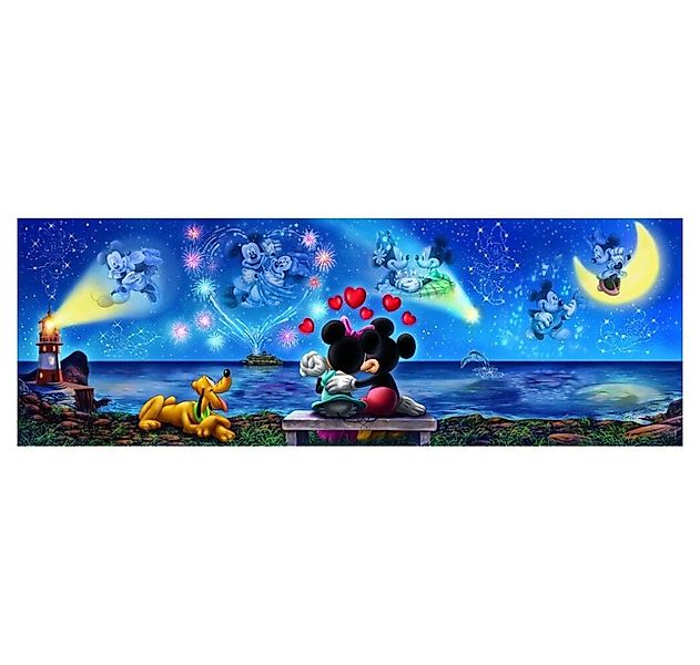 Clementoni® Puzzle Disney Mickey & Minnie Panorama-Puzzle 1000Stück, Puzzle günstig online kaufen