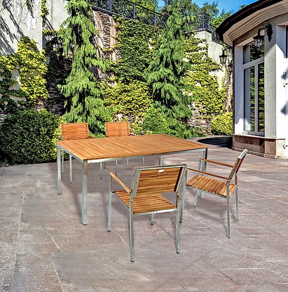Garden Pleasure Garten-Essgruppe "DENVER" 5 Stk. tlg. stapelbar günstig online kaufen