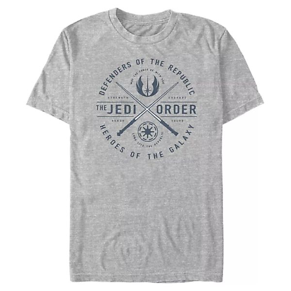 Star Wars - The Clone Wars - Jedi Sabers Emblem - Männer T-Shirt günstig online kaufen