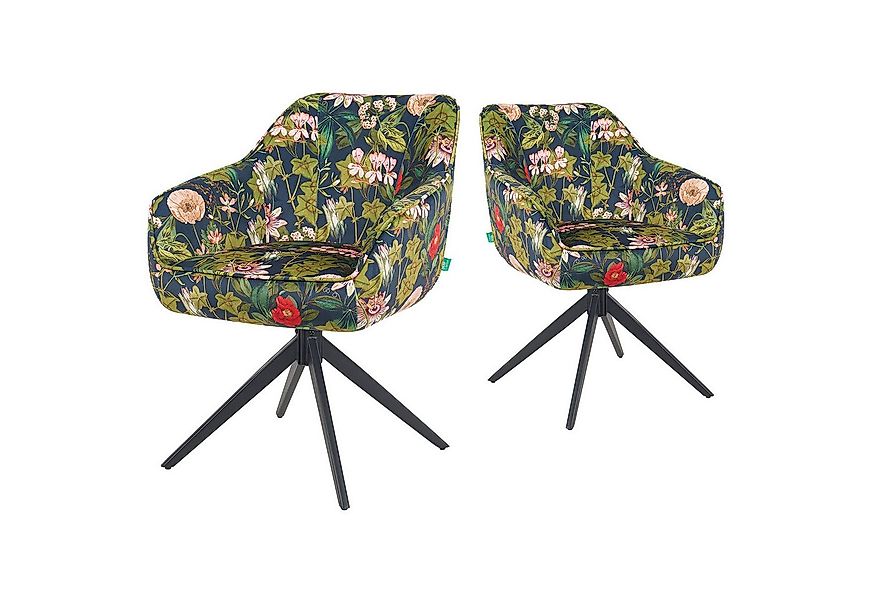 DUBI Möbel Polsterstuhl Mika-Kian, Federkern, pulverbeschichtet, 360° drehb günstig online kaufen