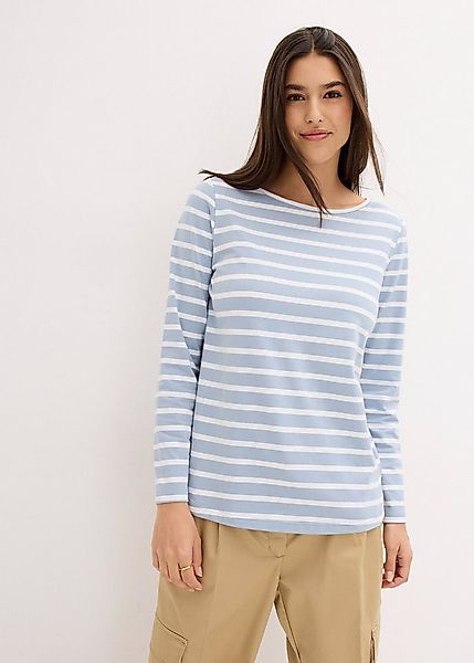 bonprix Langarmshirt (Packung, 2-tlg) lockere Passform, U-Bootausschnitt, a günstig online kaufen