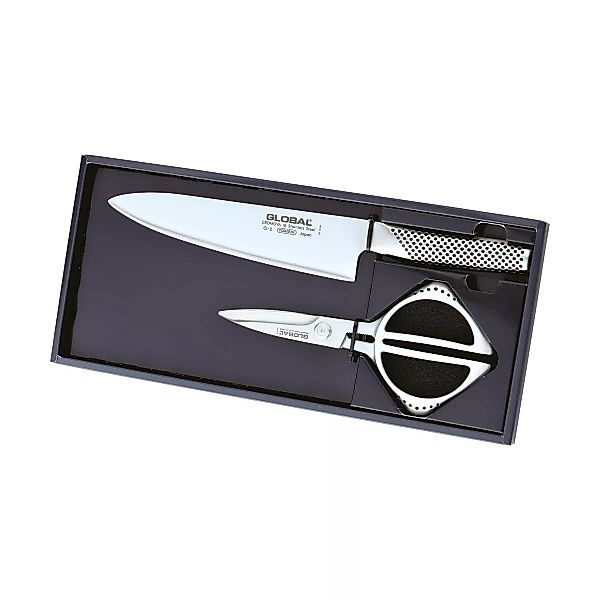 Global GK-2210 Messer-Set 2-teilig mit Kochmesser 20 cm & Küchenschere 21 c günstig online kaufen