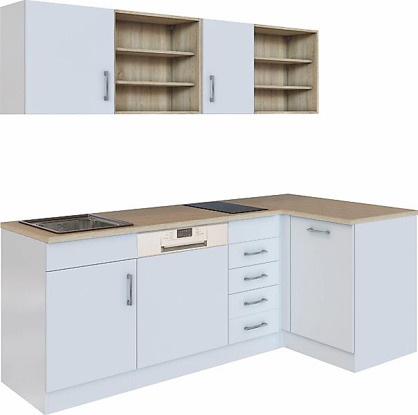 KOCHSTATION Küche »KS-Mali«, Stellbreite 210/110 cm, mit E-Geräten günstig online kaufen