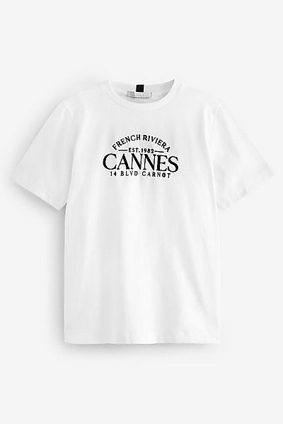 Next T-Shirt Schweres T-Shirt mit Rundhalsausschnitt günstig online kaufen