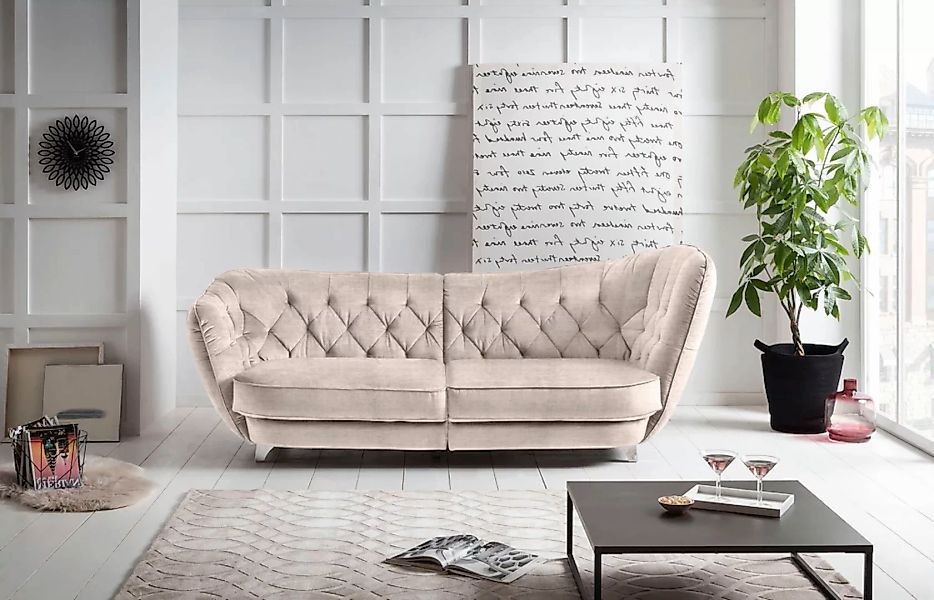 Leonique Big-Sofa "Retro", stylischer Hochlehner günstig online kaufen