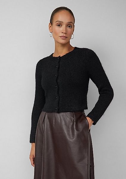 s.Oliver Cardigan Strickjacke Kurzer Strick-Cardigan mit Wolle günstig online kaufen