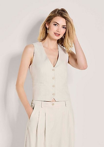 MADELEINE Kurzweste Elegante Einreiher-Weste, verkürzt Klassische Weste mit günstig online kaufen