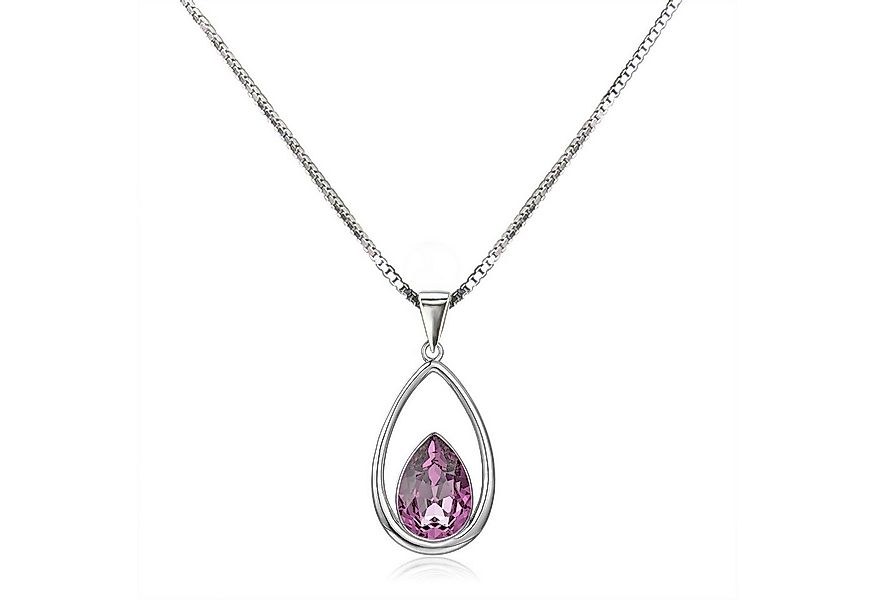 Schöner-SD Kette mit Anhänger Damen Halskette 925 Silber Tropfenanhänger mi günstig online kaufen