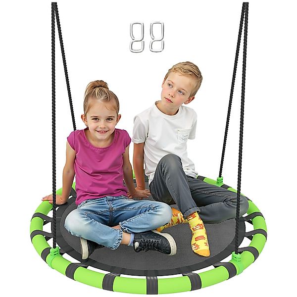 AIYAPLAY Einzelschaukel Nestschaukel Ø100 cm Tellerschaukel, günstig online kaufen